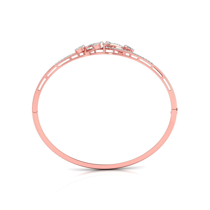 0.73Ct Crossover Pave Set Lab-Grown Diamond Gold Bracelet