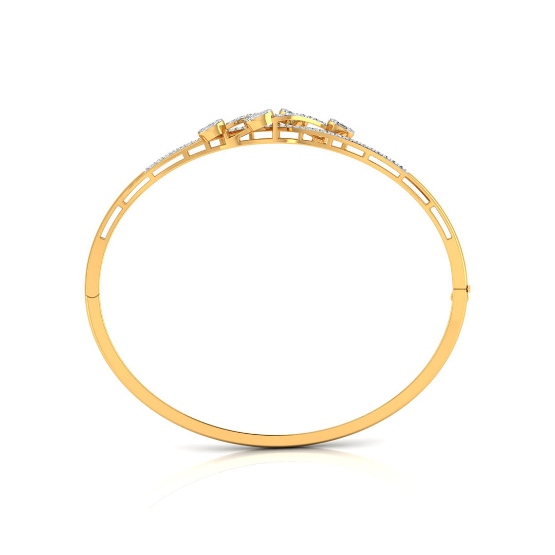 0.73Ct Crossover Pave Set Lab-Grown Diamond Gold Bracelet