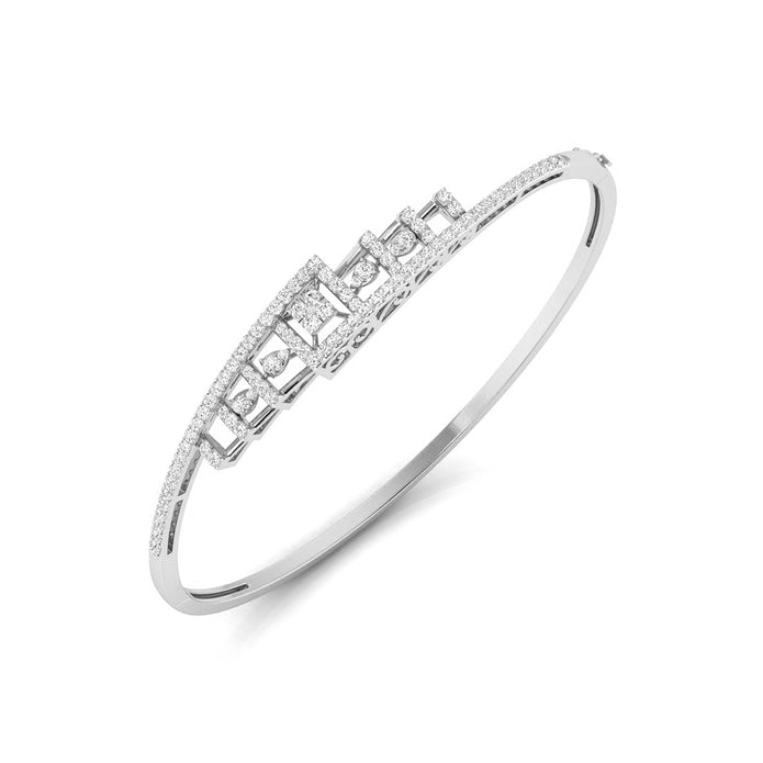 0.91Ct Pave Set Lab-Grown Diamond Gold Bracelet