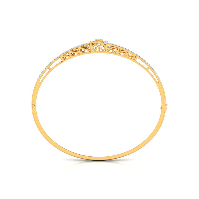 0.91Ct Pave Set Lab-Grown Diamond Gold Bracelet