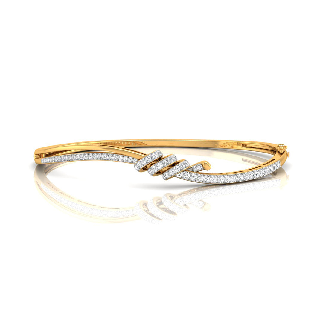 0.62Ct Wrap Pavé Set Lab-Grown Diamond Gold Bracelet