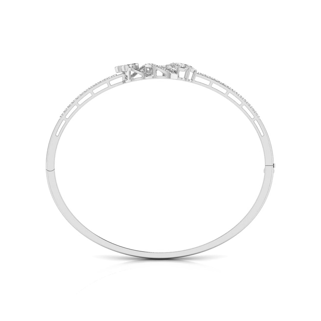 0.72Ct Clover Cluster Lab-Grown Diamond Gold Bracelet