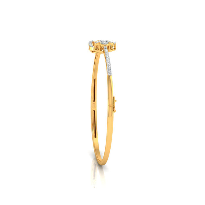 0.72Ct Clover Cluster Lab-Grown Diamond Gold Bracelet