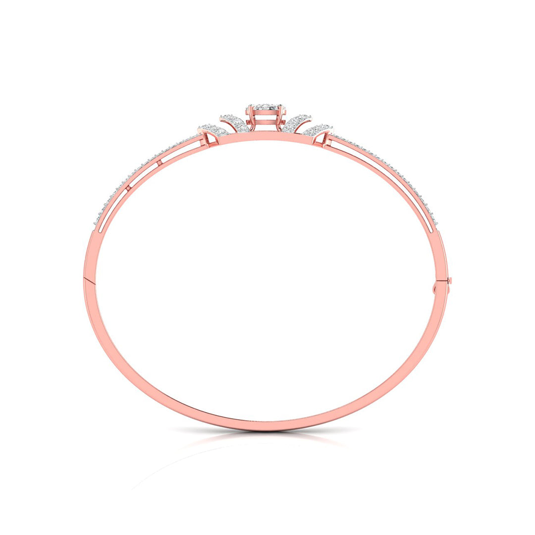 0.73Ct Cluster Lab-Grown Diamond Gold Bracelet