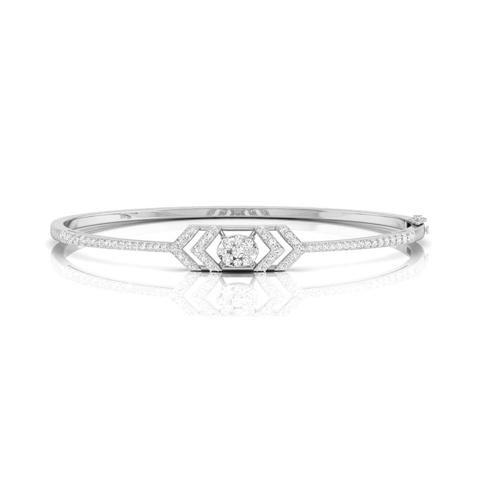 0.73Ct Cluster Lab-Grown Diamond Gold Bracelet