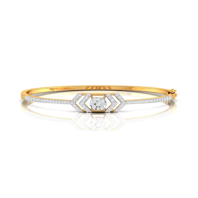 0.73Ct Cluster Lab-Grown Diamond Gold Bracelet