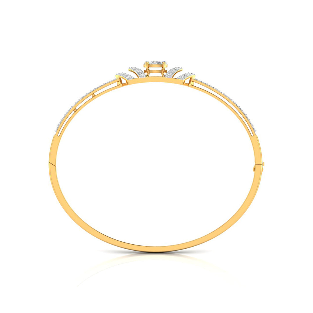 0.73Ct Cluster Lab-Grown Diamond Gold Bracelet