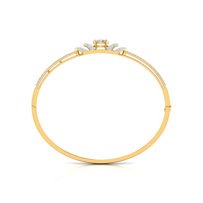 0.73Ct Cluster Lab-Grown Diamond Gold Bracelet