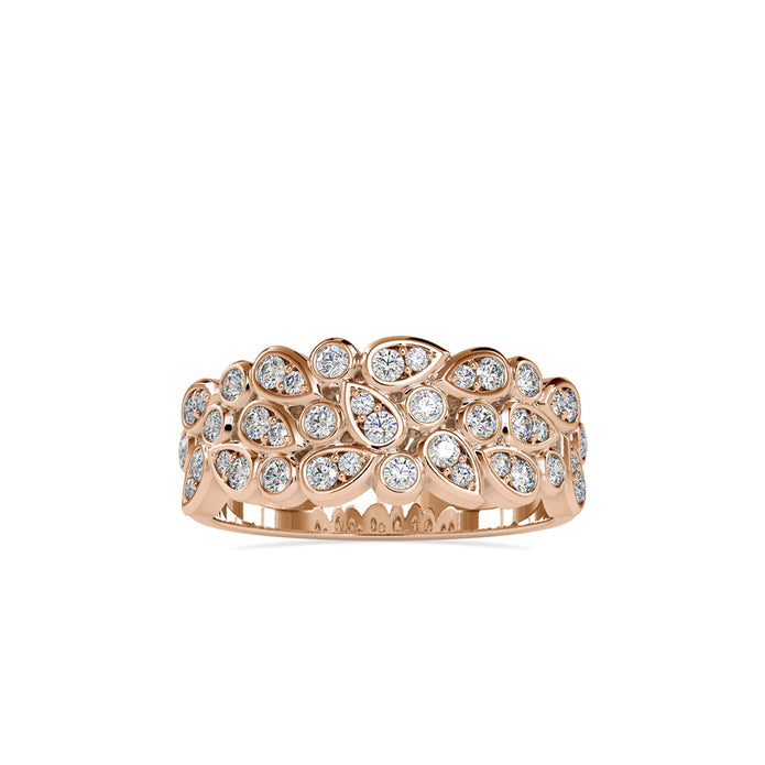 bezel half eternity lab-grown diamond ring in rose gold