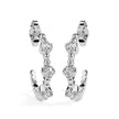 bubble drop diamond hoop earrings in white gold
