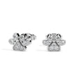 bubble drop hoop diamond earrings in white gold