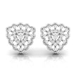 round diamond stud earrings in white gold