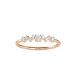 cluster style diamond ring in rose gold