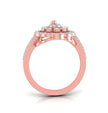 0.35 ct floral halo lab grown diamond rose gold ring 