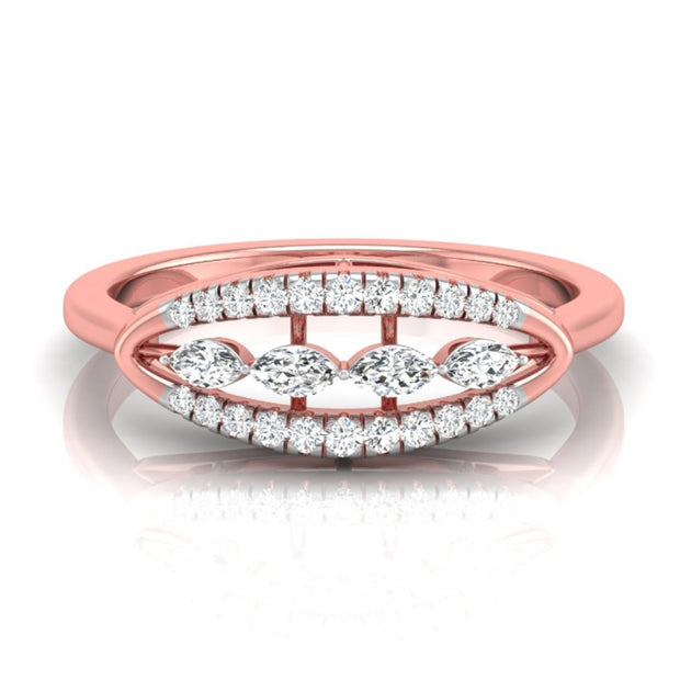four marquise cut diamond ring in rose gold