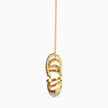 Gold necklace with red gemstones with yellow gold