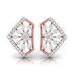 0.35Ct Floral Cluster Lab-Grown Diamond Gold Stud Earrings