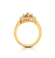 0.21Ct Floral Design Round Cut Halo Lab-Grown Diamond Ring