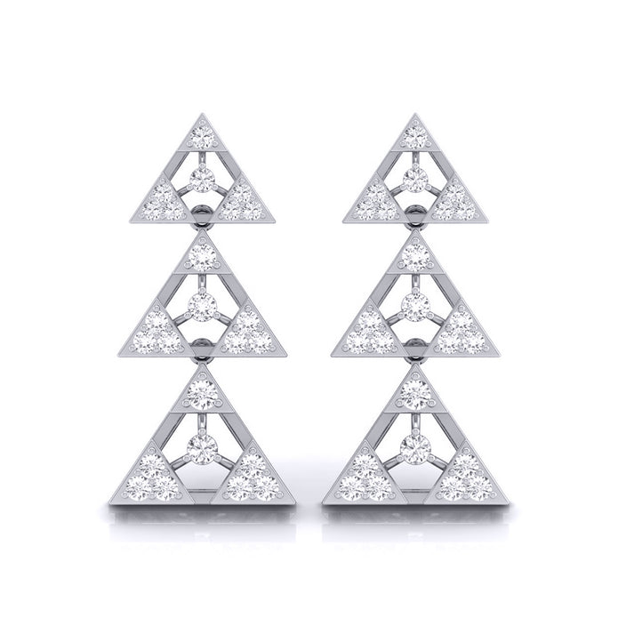 0.46Ct Round Lab-Grown Diamond Gold Dangellers Earrings
