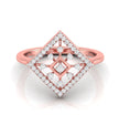 0.16Ct Geometric Design Round Cut Lab-Grown Diamond Ring