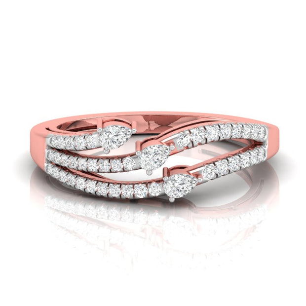 0.27Ct Pear Cut Three Stone Lab-Grown Diamond Ring