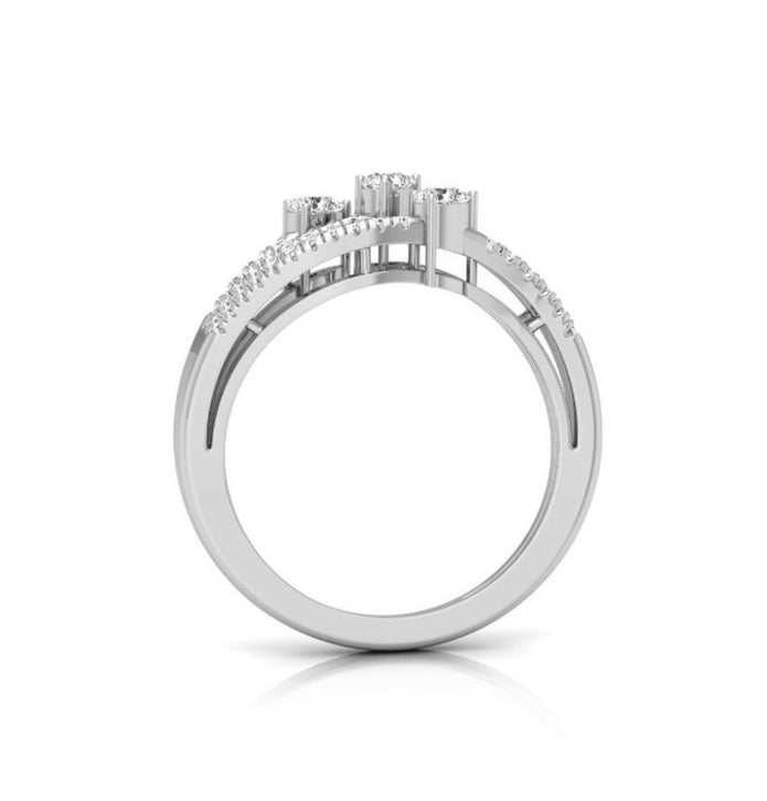 0.27Ct Pear Cut Three Stone Lab-Grown Diamond Ring