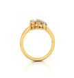 0.10Ct Fan Shape Design Round Cut Lab-Grown Diamond Ring