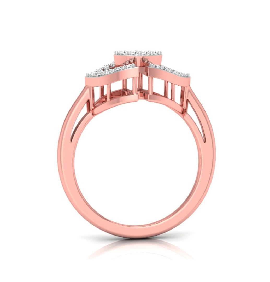 0.15Ct Round Cut Cluster Lab-Grown Diamond Ring