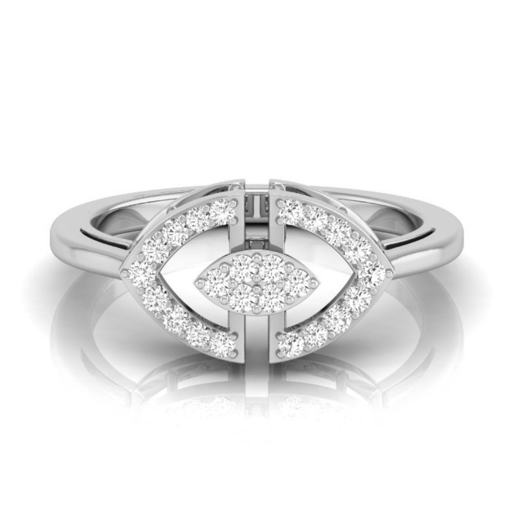 0.15Ct Round Cut Cluster Lab-Grown Diamond Ring