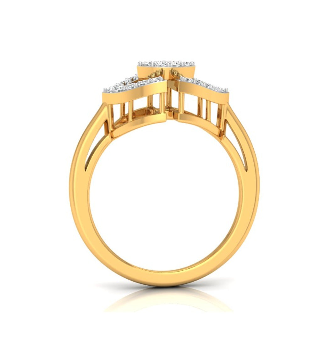 0.15Ct Round Cut Cluster Lab-Grown Diamond Ring