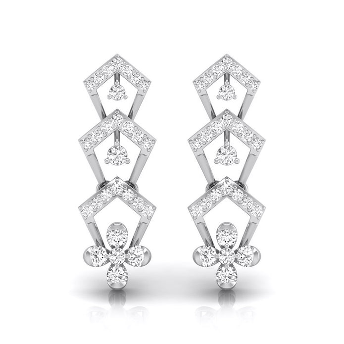 0.50Ct Round Lab-Grown Diamond Gold Dangellers Earrings