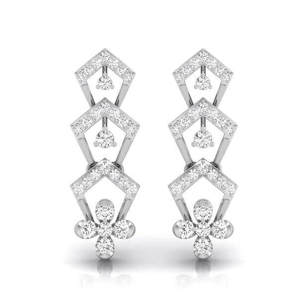 0.50Ct Round Lab-Grown Diamond Gold Dangellers Earrings