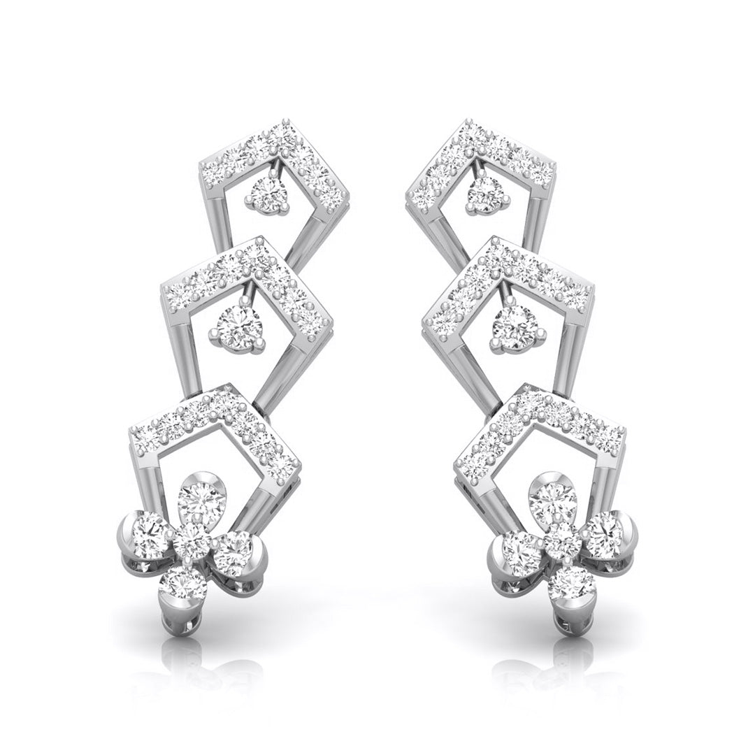 0.50Ct Round Lab-Grown Diamond Gold Dangellers Earrings