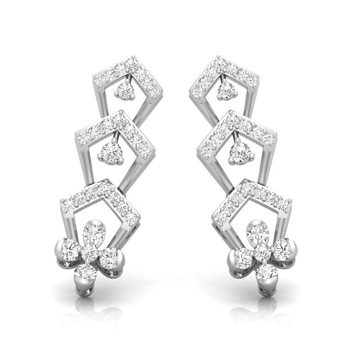 0.50Ct Round Lab-Grown Diamond Gold Dangellers Earrings