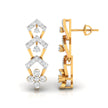 0.50Ct Round Lab-Grown Diamond Gold Dangellers Earrings