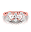 0.22Ct Floral Design Round Cut Lab-Grown Diamond Ring