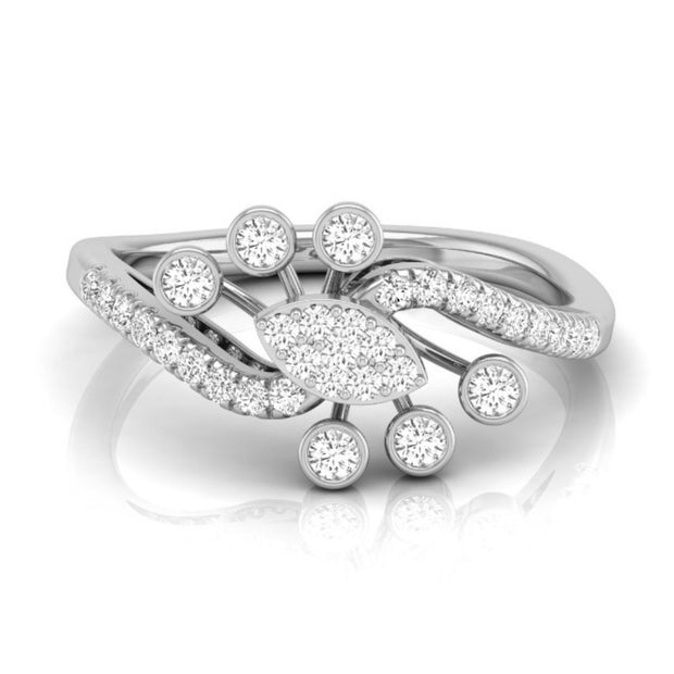 0.23Ct Round Cut Cluster Lab-Grown Diamond Ring