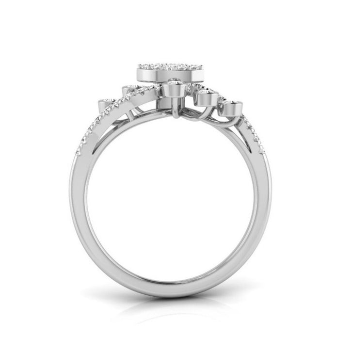 0.23Ct Round Cut Cluster Lab-Grown Diamond Ring
