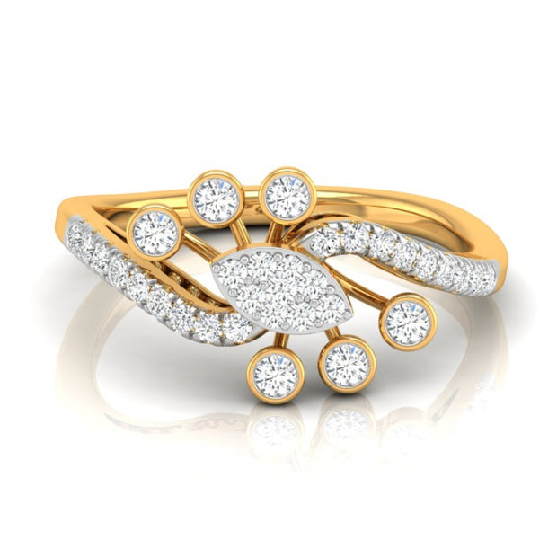 0.23Ct Round Cut Cluster Lab-Grown Diamond Ring