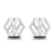 0.32Ct Hexagon Cluster Lab-Grown Diamond Gold Stud Earrings