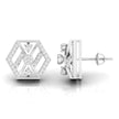 0.32Ct Hexagon Cluster Lab-Grown Diamond Gold Stud Earrings