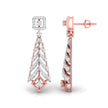 0.77Ct Round Lab-Grown Diamond Gold Dangellers Earrings