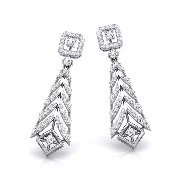 0.77Ct Round Lab-Grown Diamond Gold Dangellers Earrings