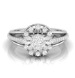 0.34Ct Floral Style Round Cut Cluster Lab-Grown Diamond Ring