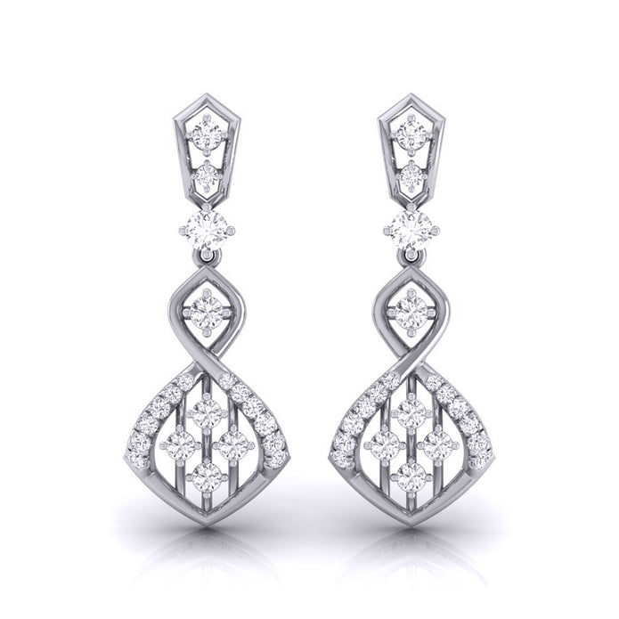 0.45Ct Round Lab-Grown Diamond Gold Dangellers Earrings