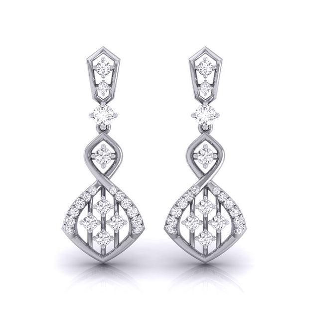 0.45Ct Round Lab-Grown Diamond Gold Dangellers Earrings
