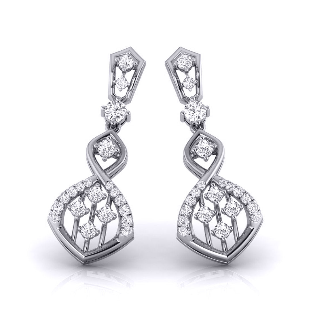 0.45Ct Round Lab-Grown Diamond Gold Dangellers Earrings