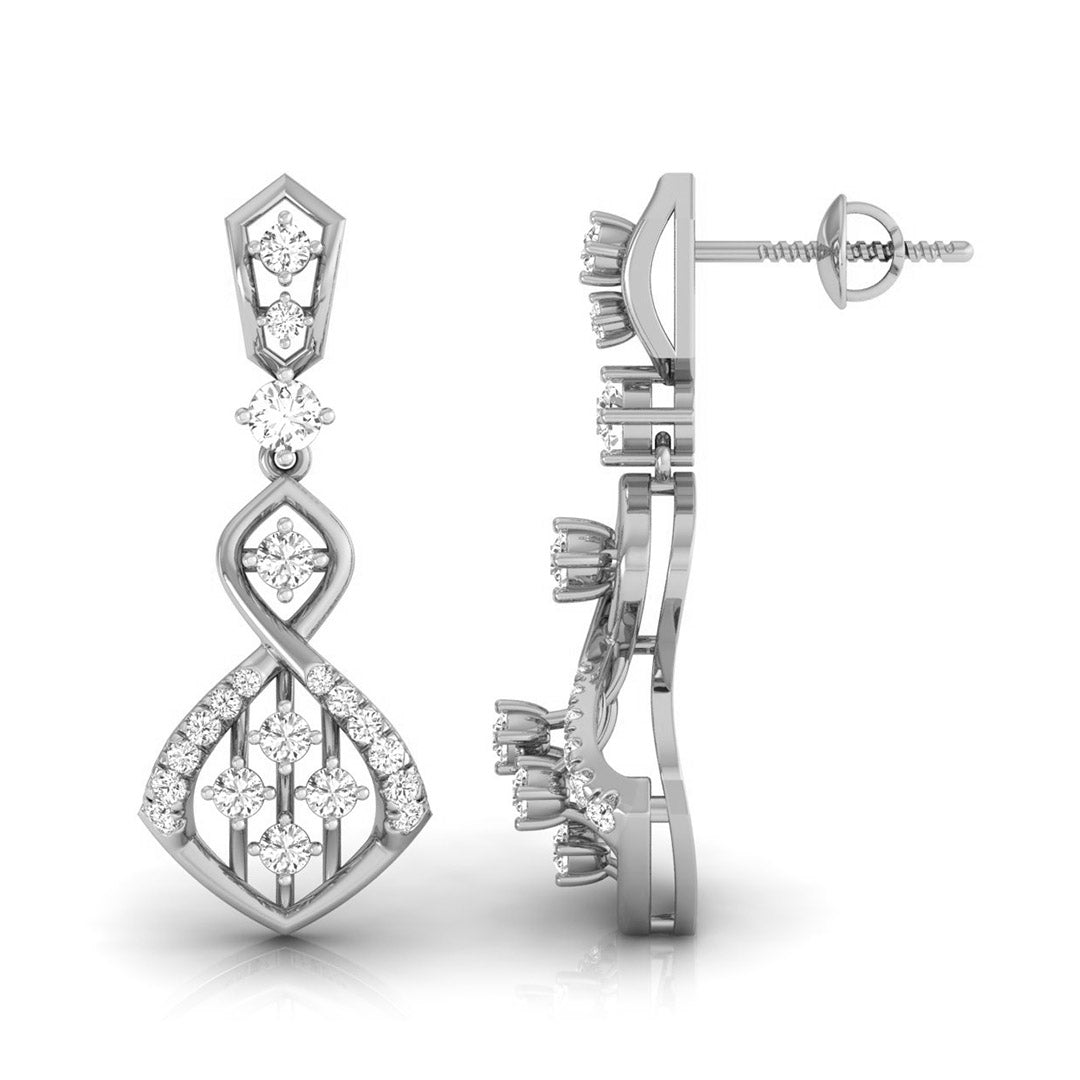 0.45Ct Round Lab-Grown Diamond Gold Dangellers Earrings