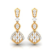 0.45Ct Round Lab-Grown Diamond Gold Dangellers Earrings