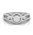0.28Ct Cluster With Halo Lab-Grown Diamond Gold Ring